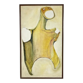 D. 1963 Abstract Figurative Painting Signed Zeitner For Sale