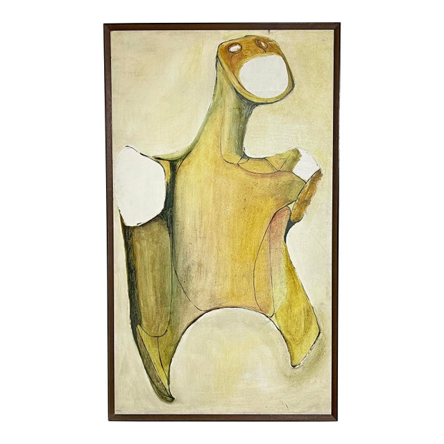 D. 1963 Abstract Figurative Painting Signed Zeitner For Sale