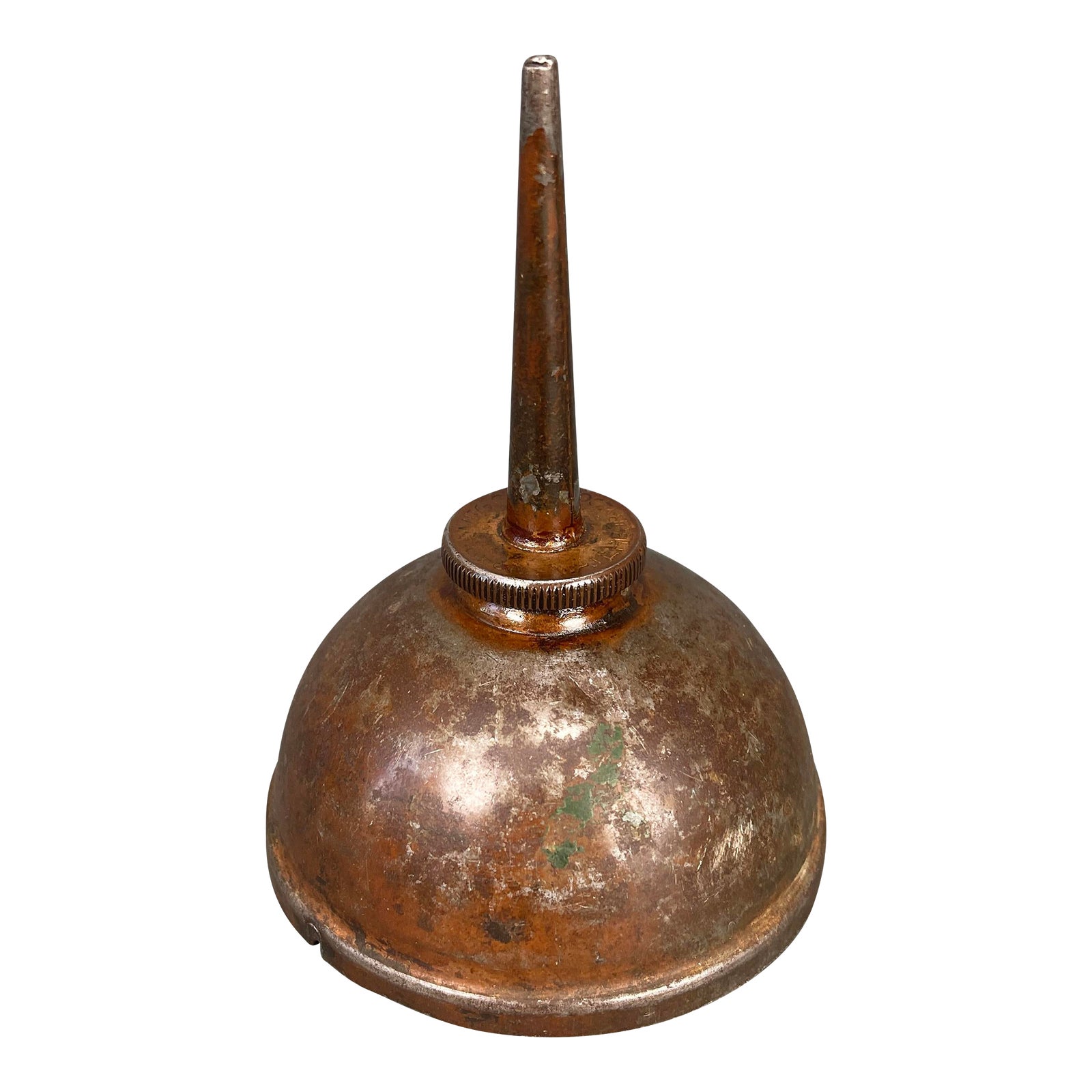 Vintage Noera Mfg Copper Thumb Pump Oiler Can Waterbury Conn. Oil