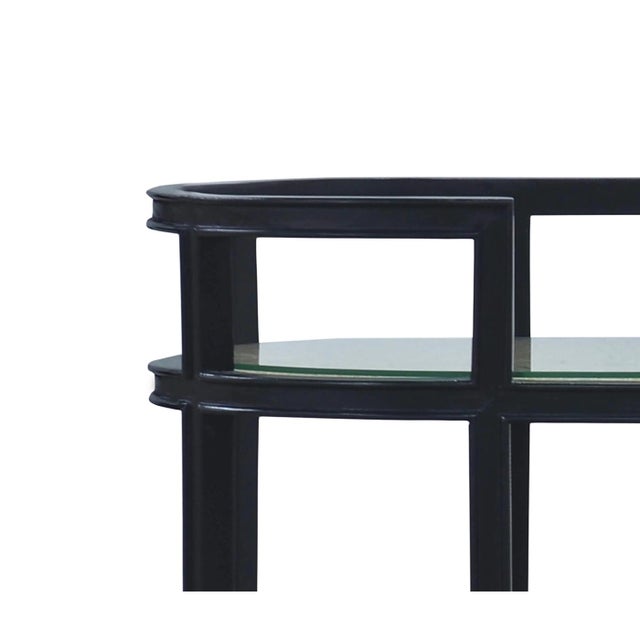 Mid-Century Modern Black Painted Coastal Style Bar Cart For Sale - Image 3 of 7