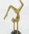 1950s Tall Modern Bronze Sculpture of Gymnast in Action Marble Base For Sale - Image 5 of 7