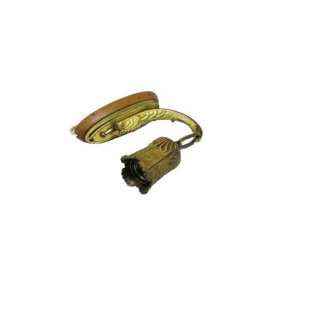 Wood Art Nouveau Style Polish Wall Lamp, 1950s For Sale - Image 7 of 15