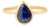 Everyday Wear 14k Gold Blue Sapphire Birthstone Ring Size 5 For Sale