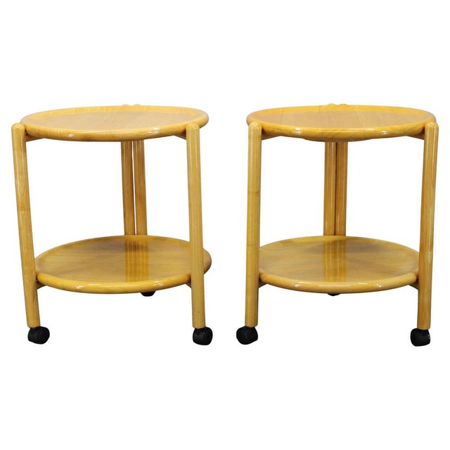 Danish Round Birch Lazy Susan Trolley from Jens Quistgaard, 1970s, Set of 2 For Sale - Image 14 of 14