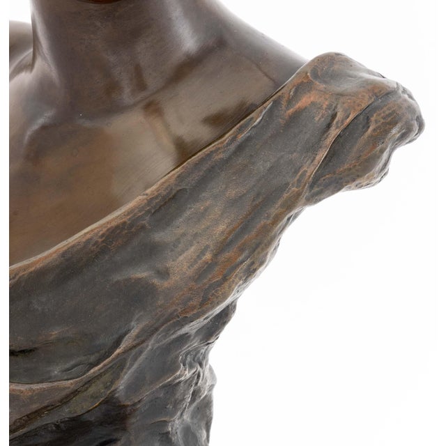 Emmanuel Villanis "Alda" Patinated Bronze Bust For Sale In New York - Image 6 of 12