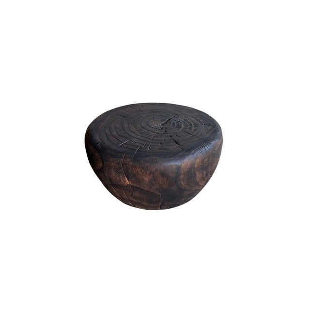 Striking Burnt Suar Wood Coffee Table, Stunning Wood Textures, Modern Organic For Sale - Image 4 of 9