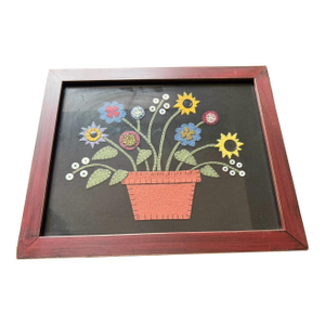 Hand Sewn Floral Bouquet Skillfully Crafted With Felt & Buttons