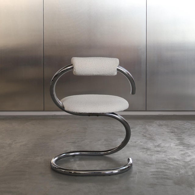 White Vintage Cobra Chairs by Giotto Stoppino, Italy, 1970s, Set of 4 For Sale - Image 8 of 12
