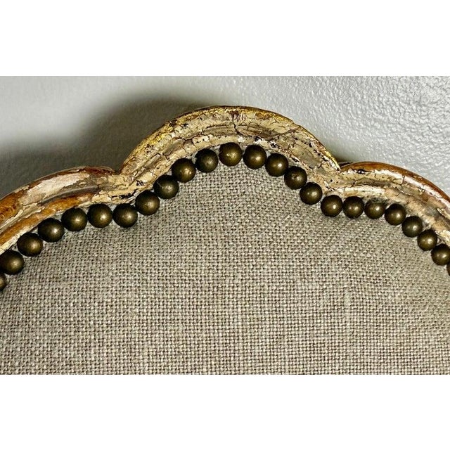 Early 20th Century Set of Eight 18th-Century Style French Louis XV Carved & Giltwood Dining Chairs For Sale - Image 5 of 15