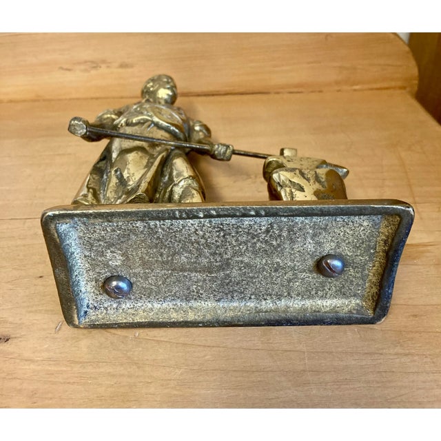 Mid 20th Century Brass Blacksmith With Anvil Figure For Sale - Image 5 of 6
