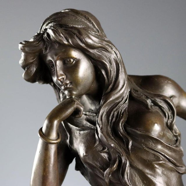 Bronze Female Figure by Emile Louis Picault For Sale - Image 3 of 10