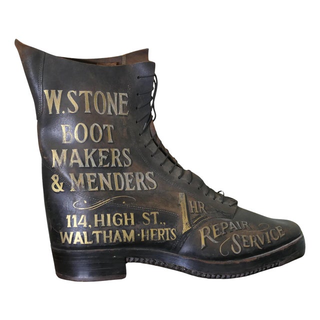 Shoe Shop Trade Sign, 1900s For Sale