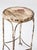 Vintage Twisted Iron Garden Stool With Wood Top For Sale - Image 4 of 14