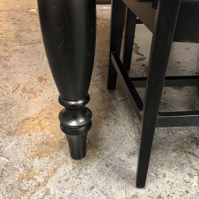 Pottery Barn Francisco Black Table & Six Chairs Dining Set Chairish