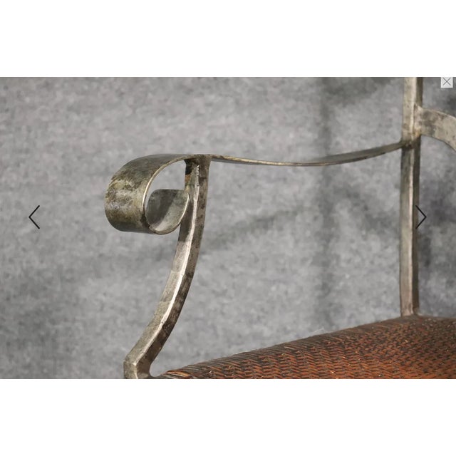 Pair of Iron Armchairs For Sale In Philadelphia - Image 6 of 9