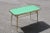 Golden Brass and Green Glass Top Coffee Table, 1950s For Sale - Image 4 of 11