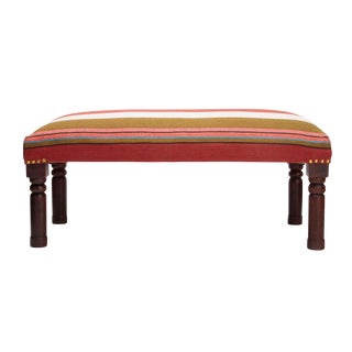 Handcrafted Domino Handloom Bench For Sale