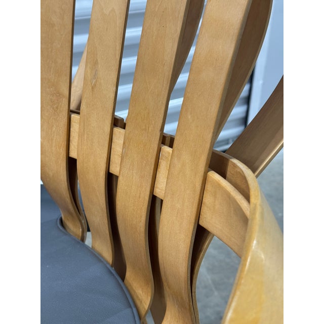 Wood Frank Gehry Two Cross Check Chairs and Face Off Table For Sale - Image 7 of 12