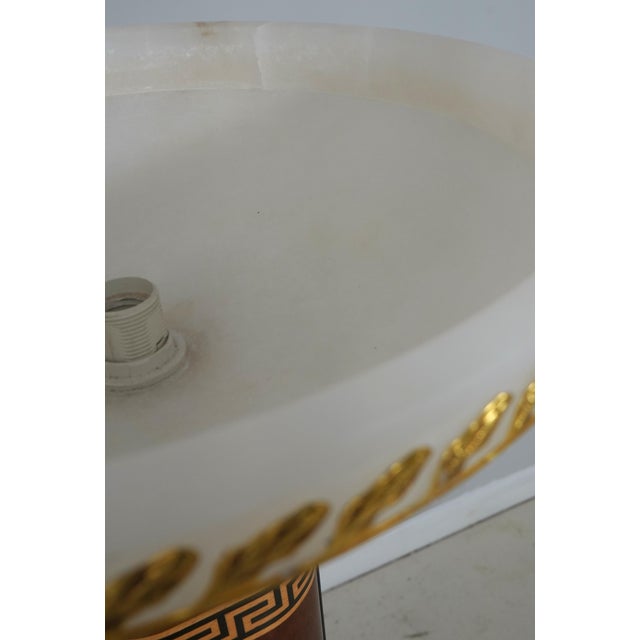 Wood Italian Versace Inlaid Mahogany Torcherie Floor Lamp For Sale - Image 7 of 9