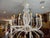 Vintage Wrought Iron Large White Chandelier For Sale In San Diego - Image 6 of 14