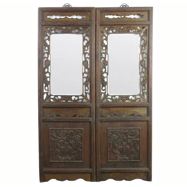 1940s Wall Mirror With Hand Carved Frame For Sale In Greensboro - Image 6 of 6