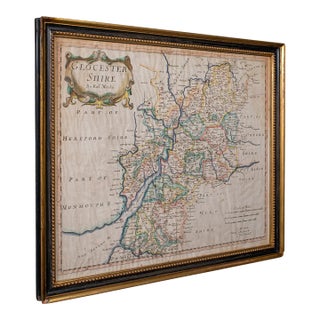 Antique Gloucestershire Map, Atlas, English, Robert Morden, Cartography, c.1700 For Sale