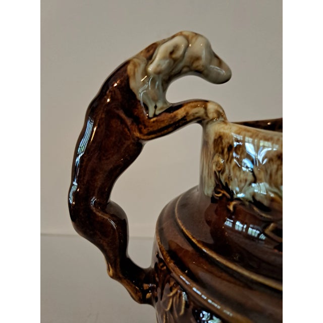 Mid 20th Century Floral Pitcher With Dog Handle For Sale - Image 5 of 11