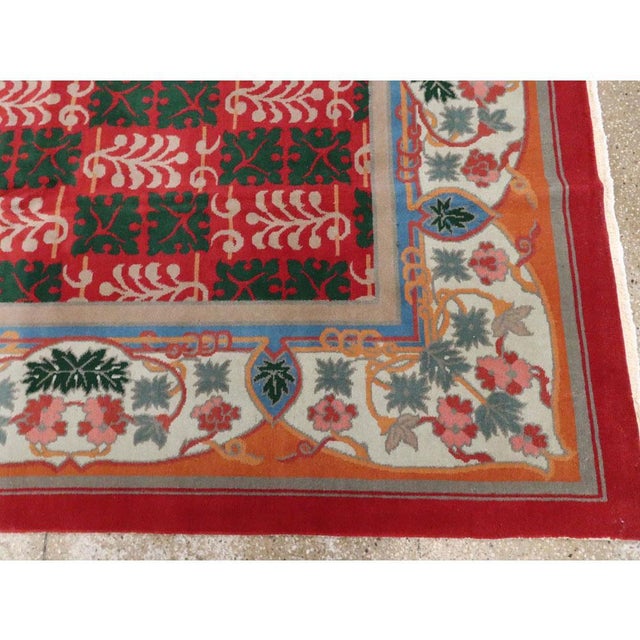 Galerie Shabab Collection Mid-20th Century Chinese Art Deco 9' X 12' Room Size Rug For Sale - Image 9 of 10