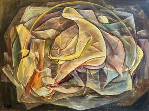 Vivaldo Martini, Abstract Composition No. 6, Oil on Canvas