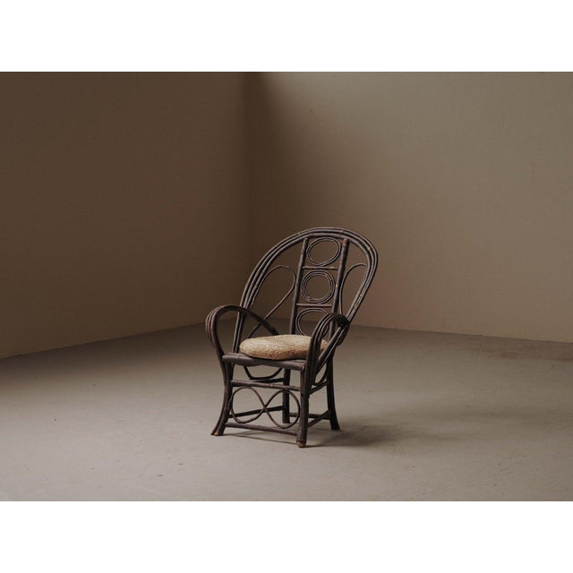 Antique French Folk-Art Hazel Branch Armchair, 1890s For Sale - Image 6 of 18