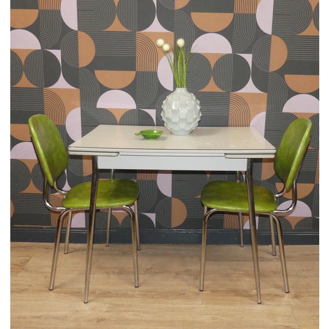 Extendable Kitchen Table in Chrome and Resopal, 1960s For Sale - Image 10 of 14