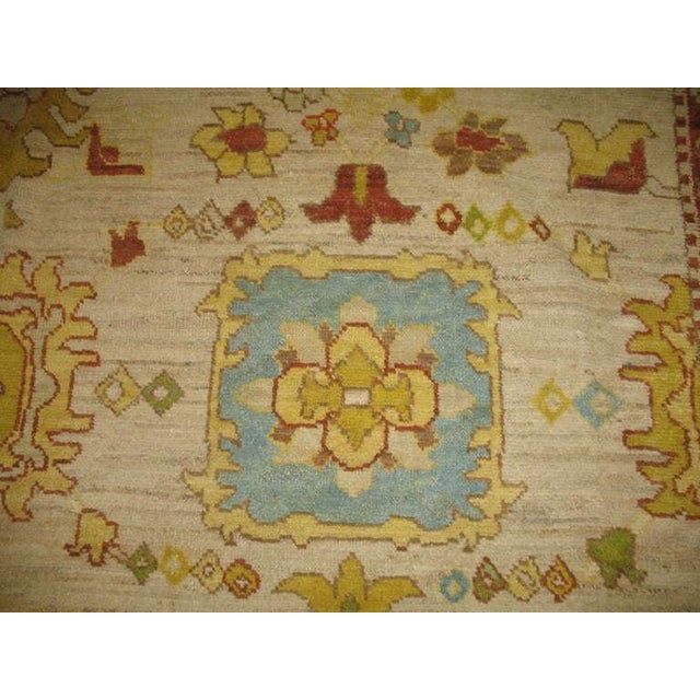 Campaign Oversize Vintage 20th Century Turkish Oushak - 14'5" x 24'1" For Sale - Image 3 of 6