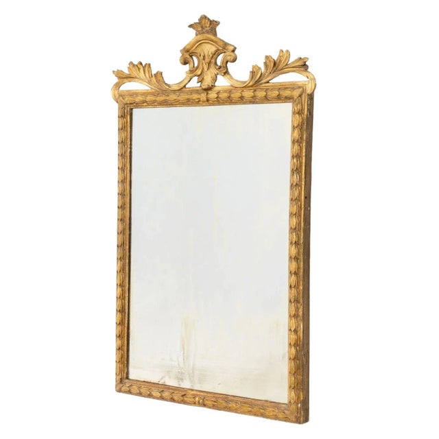 Louis XVI Style Giltwood Mirror, 19th Century For Sale - Image 4 of 7