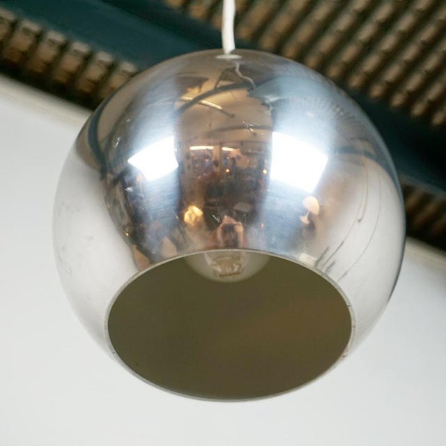 Louis Poulsen Chromed Topan VP6 Pendant attributed to Verner Panton from Louis Poulsen, Denmark, 1960s For Sale - Image 4 of 8