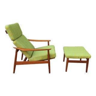 1960s Vintage Arne Vodder 3 Position Teak Lounge Chair For Sale