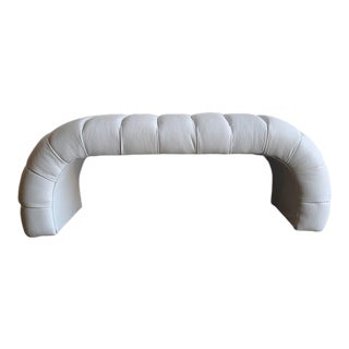 "Vintage on Point" Channel Tuft Waterfall Bench For Sale