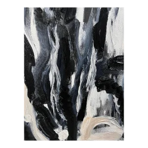 "Breaking Through" Contemporary Monochromatic Abstract Expressionist Oil Painting by Monica Shulman