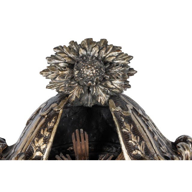 Italian Late 18th Century Italian Venetian Hand Carved Wood Mirror W/ Putti & Drapery For Sale - Image 3 of 11