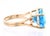 Mid 20th Century 14k Gold Oval Blue Topaz Cocktail Ring For Sale - Image 5 of 8