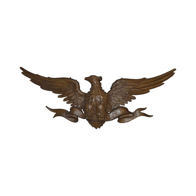 Brown Vintage 1967 Sexton Cast Aluminum American Eagle Wall Sculpture – 40” Wingspan – Made in Usa For Sale - Image 8 of 11