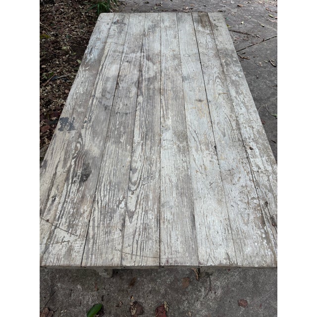 primitive harvest table made with old growth georgia pine. easily 125 years old or more... one working drawer...sturdy...