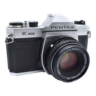 1990's Pentax K1000 35mm Film Camera With 50mm Lens For Sale