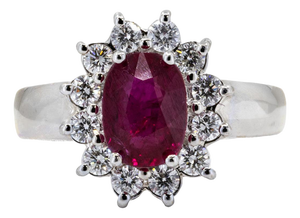Late 20th Century 1.57 Carat Ruby Ring, Size 5