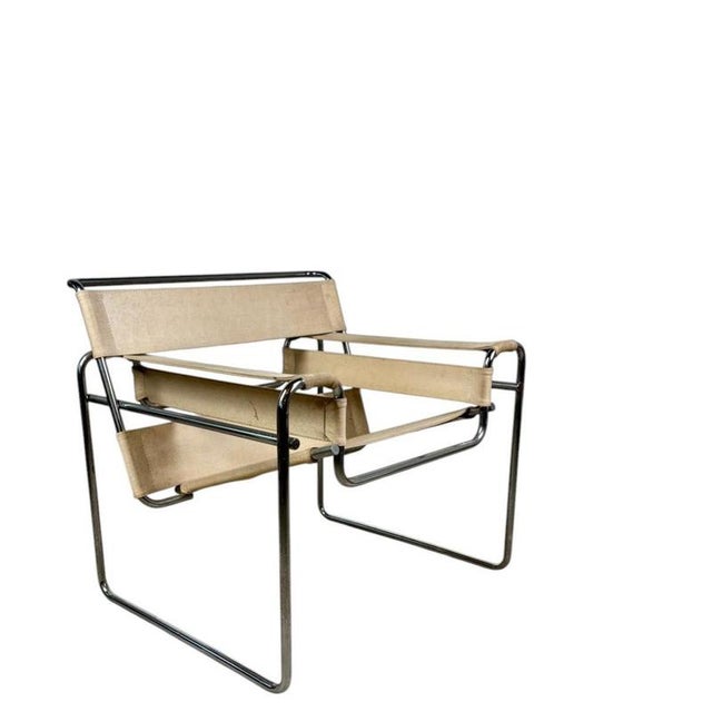 White Wassily B3 Armchair by Marcel Breuer for Gavina, Italy, 1960s For Sale - Image 9 of 9