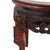 Early 20th Century Chinese Deeply Carved Hardwood & Inset Marble Round Plant Stand For Sale - Image 6 of 8