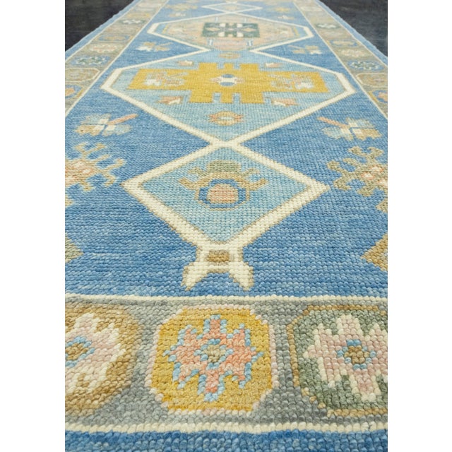 Textile Turkish Oushak Runner Rug 2'11" x 6'6" #17176 For Sale - Image 7 of 8