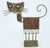 Metallic meows! C.1970 brutalist cat sculpture created in brass and copper by French artist, JARC. Though I was unable to...