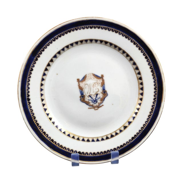 Chinese Export JM Monogrammed Porcelain Service, 1780s, Set of 5 For Sale - Image 3 of 18