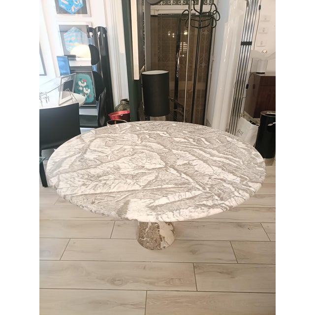 M1 Round Marble Dining Table by Angelo Mangiarotti for Skipper, Italy, 1970s For Sale - Image 9 of 18