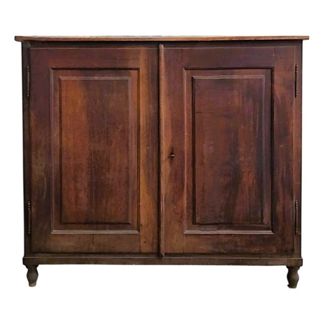 Antique Walnut Sideboard with Drawers, Italy, 1830s For Sale